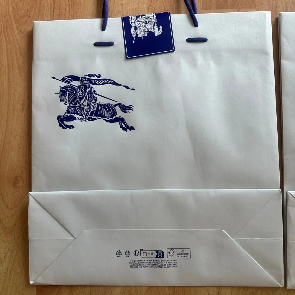 Burberry Paper Shopping Gift Bag Bundle - x2 large 18